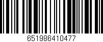 Código de barras (EAN, GTIN, SKU, ISBN): '651986410477'
