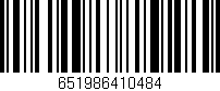Código de barras (EAN, GTIN, SKU, ISBN): '651986410484'