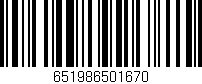 Código de barras (EAN, GTIN, SKU, ISBN): '651986501670'