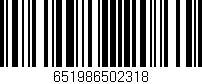 Código de barras (EAN, GTIN, SKU, ISBN): '651986502318'