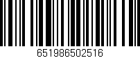 Código de barras (EAN, GTIN, SKU, ISBN): '651986502516'