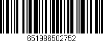 Código de barras (EAN, GTIN, SKU, ISBN): '651986502752'