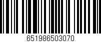 Código de barras (EAN, GTIN, SKU, ISBN): '651986503070'