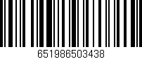 Código de barras (EAN, GTIN, SKU, ISBN): '651986503438'
