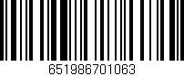 Código de barras (EAN, GTIN, SKU, ISBN): '651986701063'