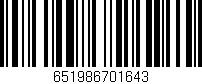 Código de barras (EAN, GTIN, SKU, ISBN): '651986701643'
