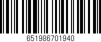 Código de barras (EAN, GTIN, SKU, ISBN): '651986701940'