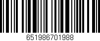 Código de barras (EAN, GTIN, SKU, ISBN): '651986701988'