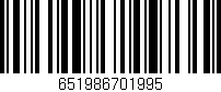 Código de barras (EAN, GTIN, SKU, ISBN): '651986701995'