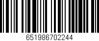 Código de barras (EAN, GTIN, SKU, ISBN): '651986702244'
