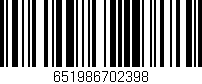 Código de barras (EAN, GTIN, SKU, ISBN): '651986702398'