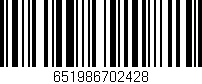 Código de barras (EAN, GTIN, SKU, ISBN): '651986702428'