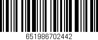 Código de barras (EAN, GTIN, SKU, ISBN): '651986702442'