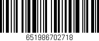Código de barras (EAN, GTIN, SKU, ISBN): '651986702718'
