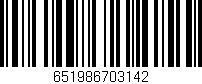 Código de barras (EAN, GTIN, SKU, ISBN): '651986703142'