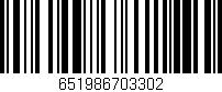 Código de barras (EAN, GTIN, SKU, ISBN): '651986703302'