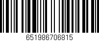 Código de barras (EAN, GTIN, SKU, ISBN): '651986706815'