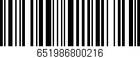 Código de barras (EAN, GTIN, SKU, ISBN): '651986800216'