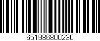 Código de barras (EAN, GTIN, SKU, ISBN): '651986800230'