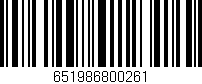 Código de barras (EAN, GTIN, SKU, ISBN): '651986800261'