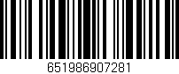 Código de barras (EAN, GTIN, SKU, ISBN): '651986907281'