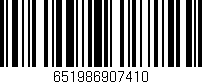Código de barras (EAN, GTIN, SKU, ISBN): '651986907410'