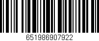 Código de barras (EAN, GTIN, SKU, ISBN): '651986907922'