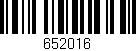 Código de barras (EAN, GTIN, SKU, ISBN): '652016'