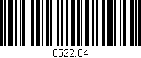Código de barras (EAN, GTIN, SKU, ISBN): '6522.04'