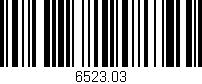 Código de barras (EAN, GTIN, SKU, ISBN): '6523.03'