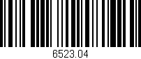 Código de barras (EAN, GTIN, SKU, ISBN): '6523.04'