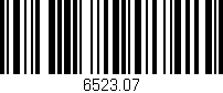 Código de barras (EAN, GTIN, SKU, ISBN): '6523.07'