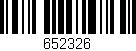 Código de barras (EAN, GTIN, SKU, ISBN): '652326'
