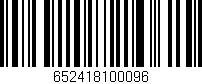 Código de barras (EAN, GTIN, SKU, ISBN): '652418100096'