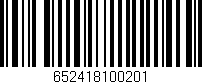 Código de barras (EAN, GTIN, SKU, ISBN): '652418100201'