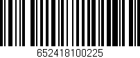 Código de barras (EAN, GTIN, SKU, ISBN): '652418100225'