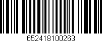 Código de barras (EAN, GTIN, SKU, ISBN): '652418100263'