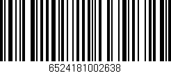 Código de barras (EAN, GTIN, SKU, ISBN): '6524181002638'