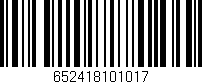 Código de barras (EAN, GTIN, SKU, ISBN): '652418101017'