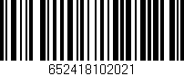 Código de barras (EAN, GTIN, SKU, ISBN): '652418102021'