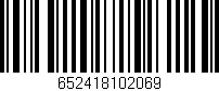 Código de barras (EAN, GTIN, SKU, ISBN): '652418102069'