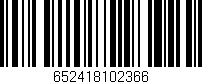 Código de barras (EAN, GTIN, SKU, ISBN): '652418102366'