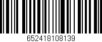 Código de barras (EAN, GTIN, SKU, ISBN): '652418108139'