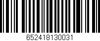 Código de barras (EAN, GTIN, SKU, ISBN): '652418130031'