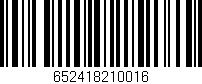 Código de barras (EAN, GTIN, SKU, ISBN): '652418210016'