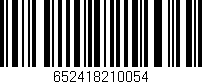 Código de barras (EAN, GTIN, SKU, ISBN): '652418210054'