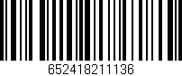 Código de barras (EAN, GTIN, SKU, ISBN): '652418211136'
