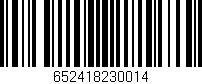 Código de barras (EAN, GTIN, SKU, ISBN): '652418230014'