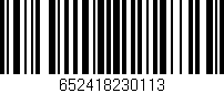 Código de barras (EAN, GTIN, SKU, ISBN): '652418230113'