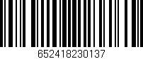 Código de barras (EAN, GTIN, SKU, ISBN): '652418230137'